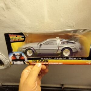 Back to the Future Time Machine Toy Car - Silver Diecast 1/16 Scale Larger Scale